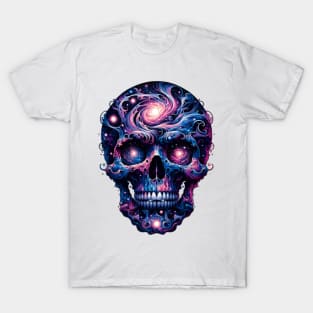 Galactic Skull Nebula Art T-Shirt